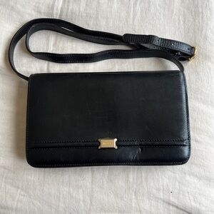 BALLY Vintage Women's  Clutch Shoulder Bag Black